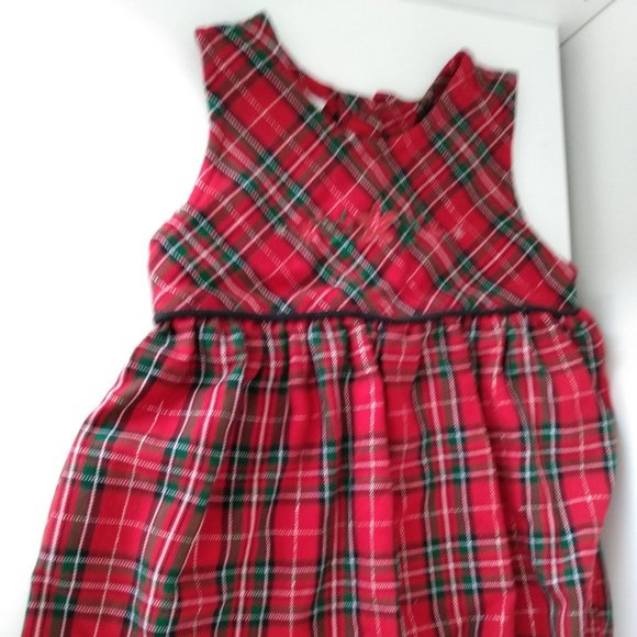 Toddler Girls 18 mos Christmas Tartan Oshkosh Dress - Picture 3 of 6